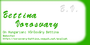 bettina vorosvary business card